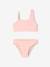 Maillot de bain 2 pièces réversible fille corail - vertbaudet enfant 