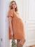 Robe gaze de coton brodé grossesse et allaitement terracotta - vertbaudet enfant 