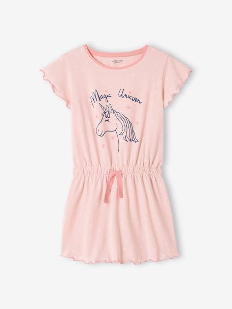 Chemise de nuit fille licorne rose pâle - vertbaudet enfant 