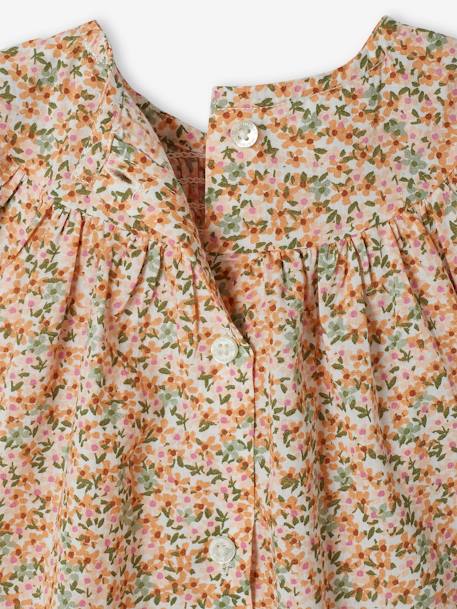 Blouse encolure smockée bébé manches courtes blanc - vertbaudet enfant 