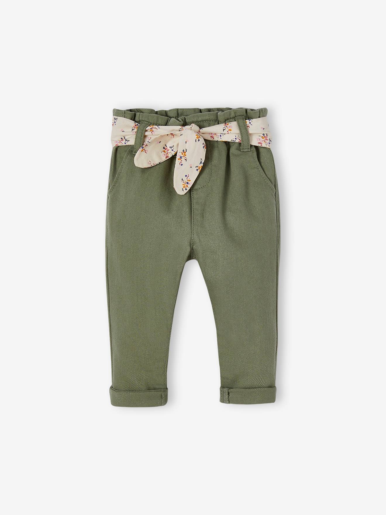 Pantalon En Denim Pour Bébé VERTBAUDET - Coupe Battle élastiquée - 100% Coton