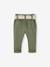 Paperbag babybroek met riem korstmos+lichtroze - vertbaudet enfant 