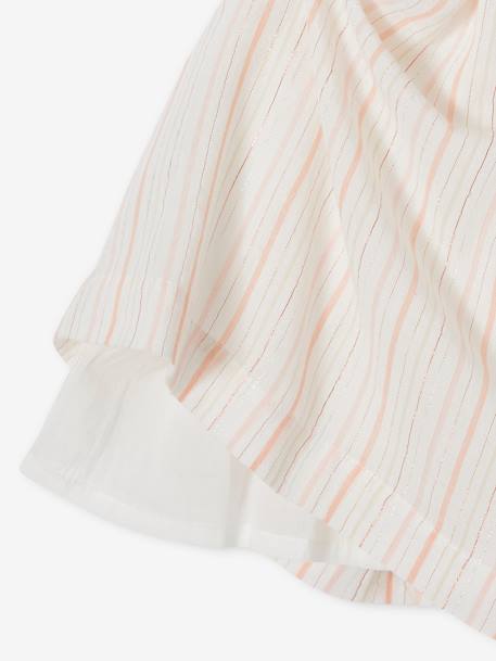 Robe cérémonie rayée fil brillant fille écru - vertbaudet enfant 