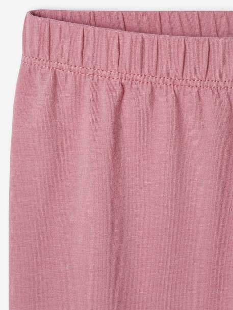 Lot de 2 leggings fille mi-mollets gris chiné+mauve+vert émeraude - vertbaudet enfant 