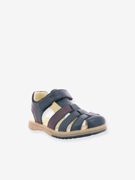 Sandales cuir garçon Platinium marine - vertbaudet enfant 