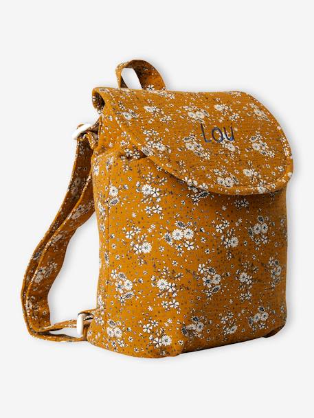 Personaliseerbare tas met bloemen voor meisjes kameel - vertbaudet enfant 
