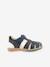 Leren jongenssandalen Platinium KICKERS® marineblauw - vertbaudet enfant 