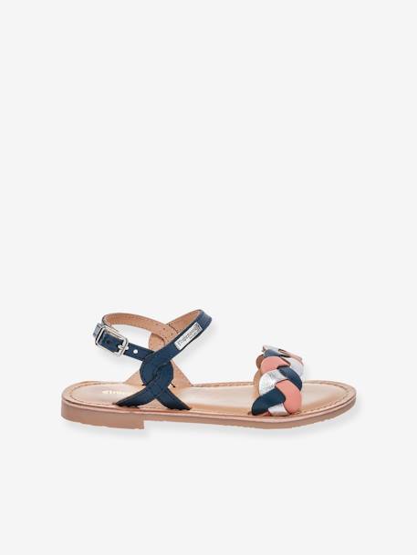 Sandales cuir enfant Bonbon PAR M. BELARBI bleu imprimé - vertbaudet enfant 