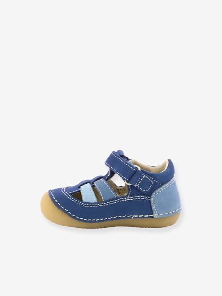 Sandales cuir bébé Sushy Originel Softers BLANC+bleu - vertbaudet enfant 