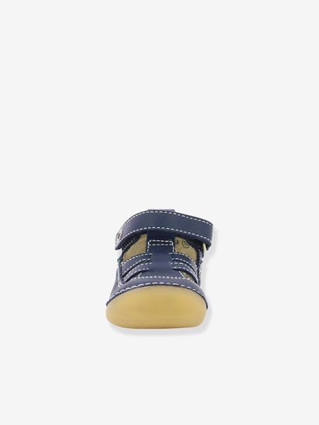 Sandales cuir bébé Sushy Originel Softers BLANC+bleu - vertbaudet enfant 