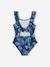 Maillot de bain 1 pièce imprimé tropical fille marine - vertbaudet enfant 
