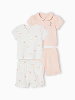 Baby-Pyjama,  overpyjama-Set van 2 baby pyjama's 2 stuks honingraat