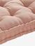 Matras in futon-stijl grijsblauw+kaneel+roze (poederkleur)+rozen+saliegroen - vertbaudet enfant 