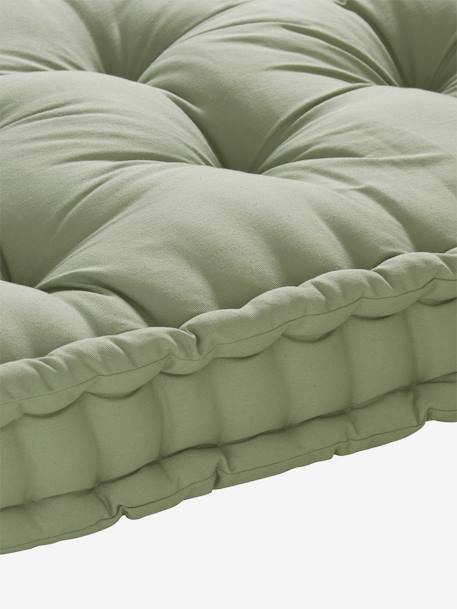 Matras in futon-stijl grijsblauw+kaneel+roze (poederkleur)+rozen+saliegroen - vertbaudet enfant 