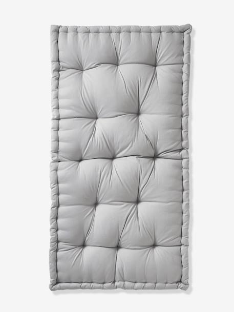 Matras in futon-stijl gemêleerd grijs+grijsblauw+kaneel+roze (poederkleur)+rozen+saliegroen - vertbaudet enfant 
