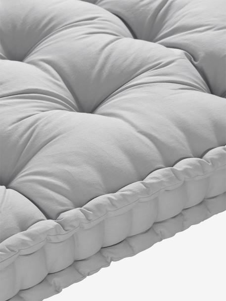 Matras in futon-stijl gemêleerd grijs+grijsblauw+kaneel+roze (poederkleur)+rozen+saliegroen - vertbaudet enfant 