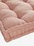 Matras in futon-stijl grijsblauw+kaneel+roze (poederkleur)+rozen+saliegroen - vertbaudet enfant 