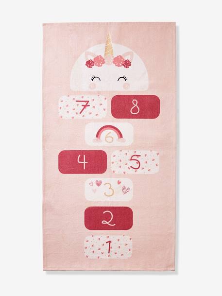 Tapis rectangle marelle Licorne rose - vertbaudet enfant 