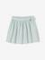 Jupe rayée fil brillant fille en coton/lin bleu pâle - vertbaudet enfant 