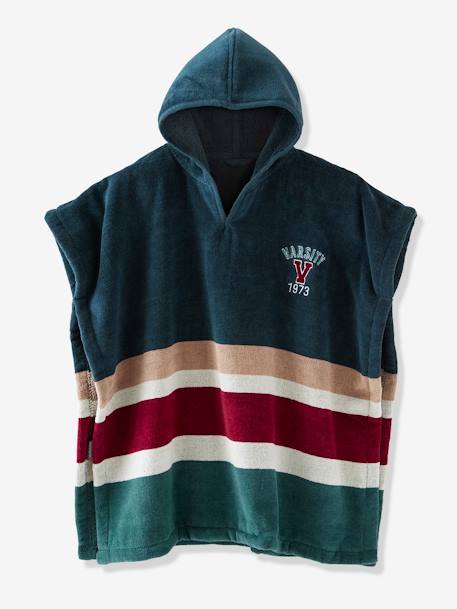 Badponcho DANDY BLEU FONCE UNI AVEC DECOR - vertbaudet enfant 