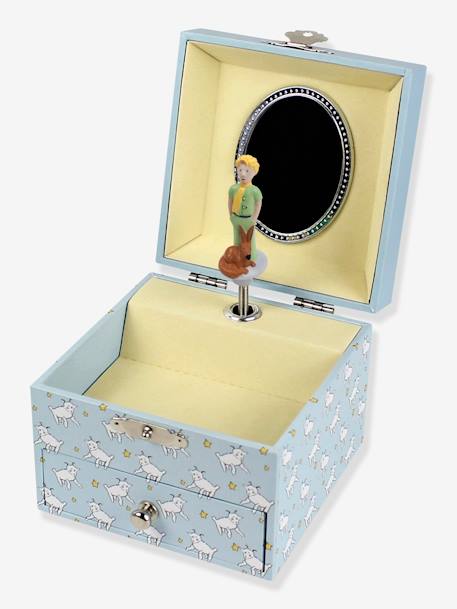 Boîte à Musique Cube Le Petit Prince et le Mouton - TROUSSELIER bleu pâle - vertbaudet enfant 