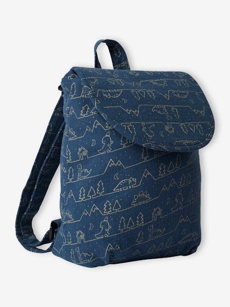Personaliseerbare tas met dino inktblauw - vertbaudet enfant 