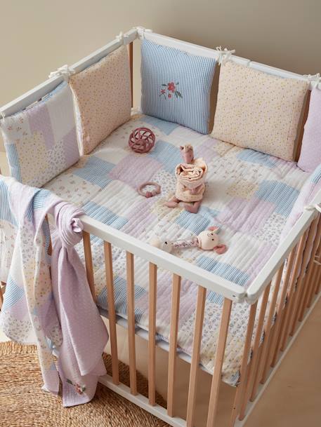Barrière de lit bébé bleue 100% Polyester TEX BABY : la barrière