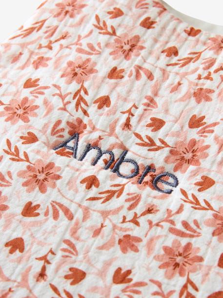 Gigoteuse sans manches personnalisable en gaze de coton HAPPY BOHÈME rose imprimé - vertbaudet enfant 