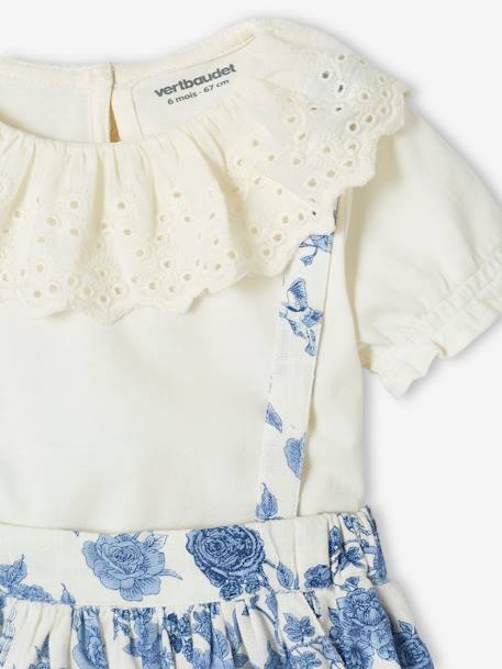 Feestelijke babyset rok en shirt ecru - vertbaudet enfant 