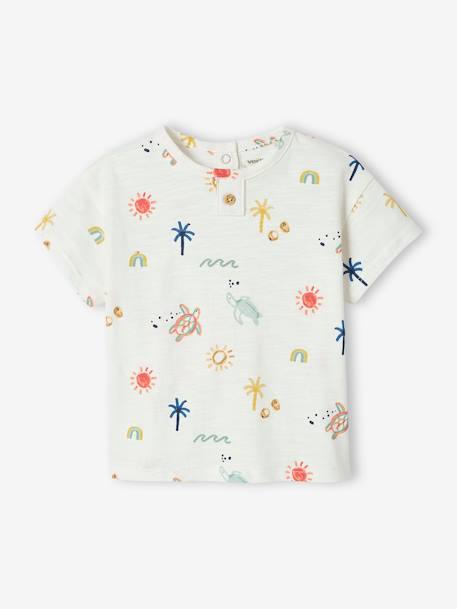 Set van 2 T-shirts 'zon' voor uw baby, met korte mouwen koningsblauw - vertbaudet enfant 