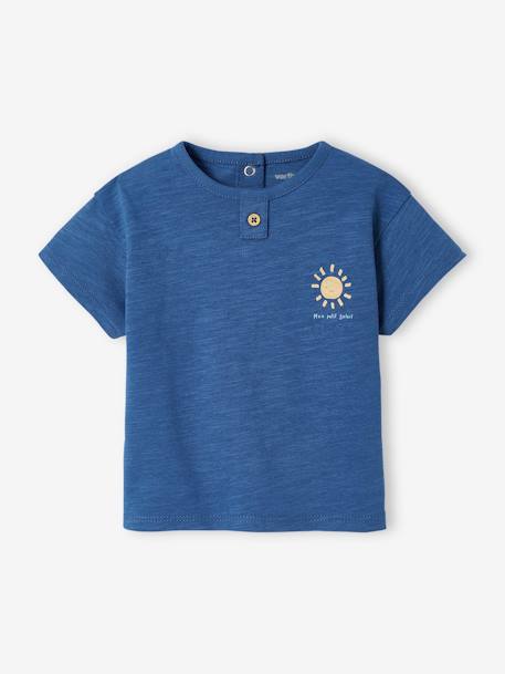 Lot de 2 Tee-shirts 'soleil' bébé manches courtes bleu roi - vertbaudet enfant 