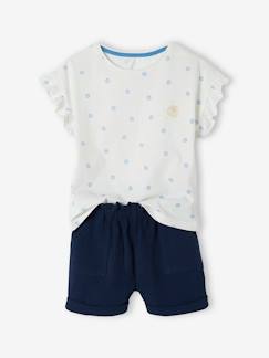 Meisje-Short-Set voor meisjes T-shirt en short van katoengaas