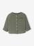 Chemise bébé col mao en gaze de coton personnalisable vert foncé - vertbaudet enfant 