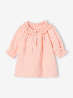 Baby-Overhemd, blouse-Babyblouse van katoengaas