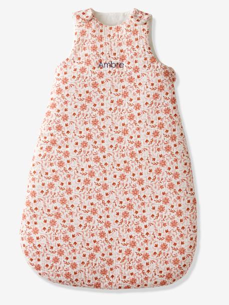Gigoteuse sans manches personnalisable en gaze de coton HAPPY BOHÈME rose imprimé - vertbaudet enfant 