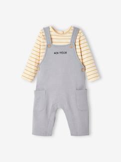 Fleece babyset met te personaliseren T-shirt en tuinbroek  - vertbaudet enfant