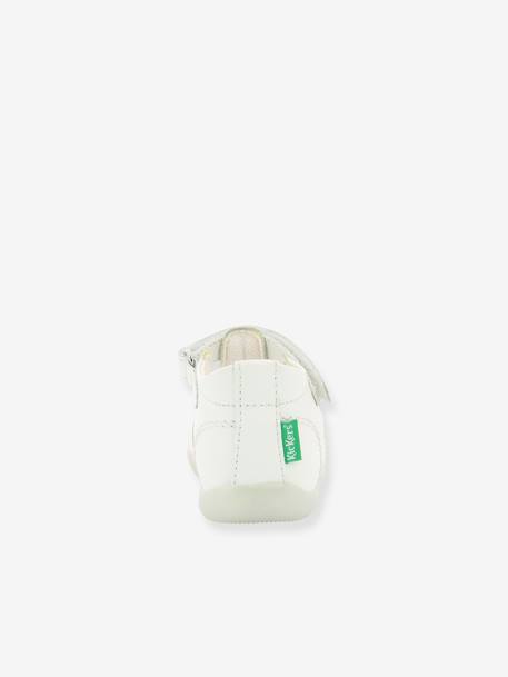 Sandales cuir bébé Bigflo-2 Iconique Biboo KICKERS® blanc+rose - vertbaudet enfant 
