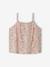Blouse à fines bretelles motifs exotiques fille écru - vertbaudet enfant 