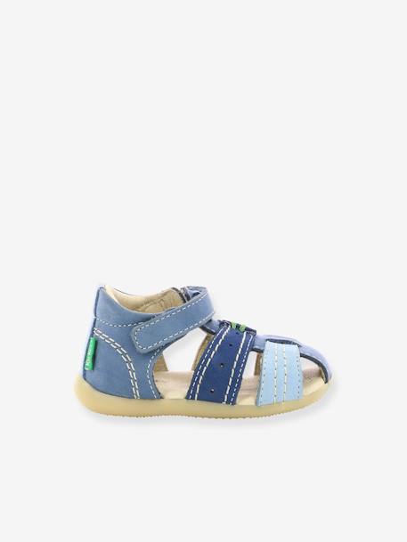 Sandales cuir bébé Bigbazar-2 Iconique Biboo KICKERS® bleu tricolore - vertbaudet enfant 