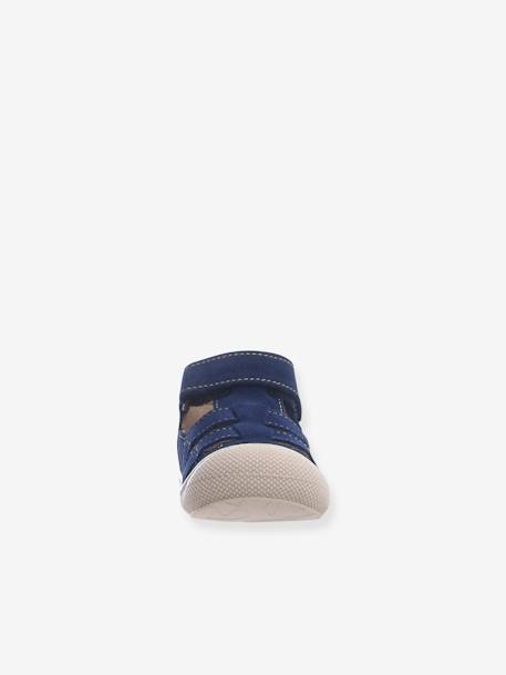 Sandales semi-ouvertes bébé Bede NATURINO® 1ers pas bleu ciel+brun+ocre - vertbaudet enfant 