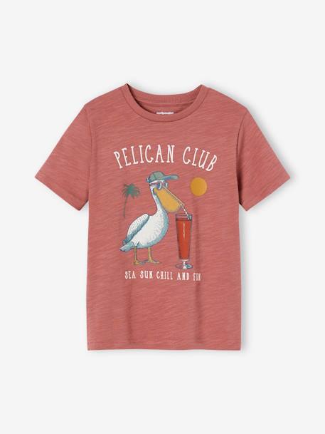 T-shirt animal ludique garçon terracotta+vanille+vert - vertbaudet enfant 