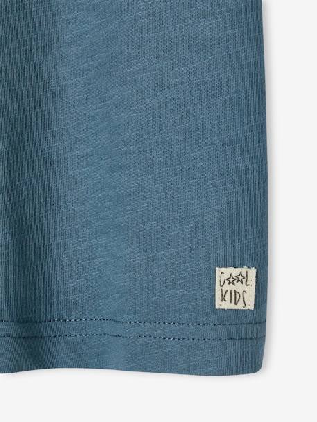 Personaliseerbare gekleurd jongensshirt met korte mouwen BLAUW+koraal+marineblauw+okergeel+salie+turquoiseblauw - vertbaudet enfant 