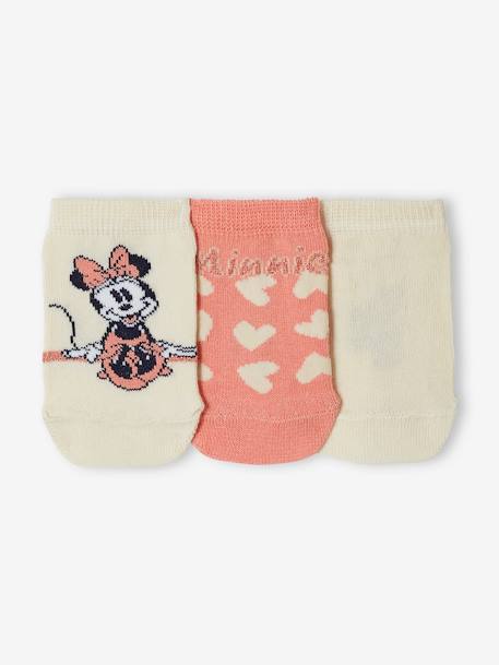 Set van 3 paar lage sokken Disney¨ Minnie oudroze - vertbaudet enfant 