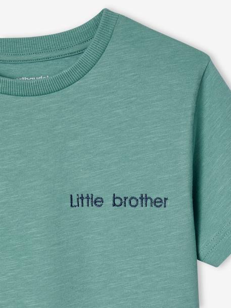 Personaliseerbare gekleurd jongensshirt met korte mouwen BLAUW+koraal+marineblauw+okergeel+salie+turquoiseblauw - vertbaudet enfant 