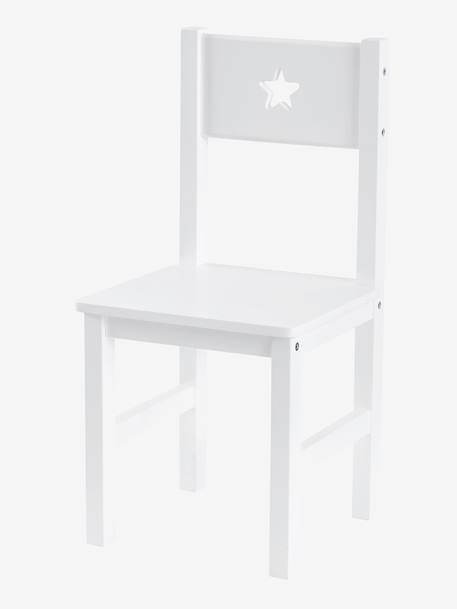 Chaise maternelle, assise H. 30 cm LIGNE SIRIUS blanc+gris - vertbaudet enfant 