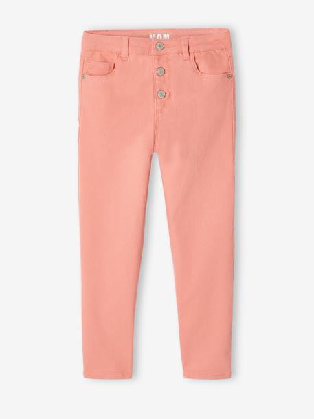 Pantalon fille mom MorphologiK fin écru+encre+pêche+rose poudré - vertbaudet enfant 