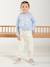 Pantalon fille mom MorphologiK fin écru+encre+pêche+rose poudré - vertbaudet enfant 