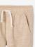 Pantalon garçon retroussable en pantacourt léger aspect lin tissé beige chiné - vertbaudet enfant 