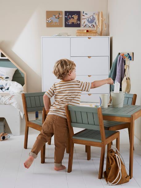 Table outdoor maternelle Summer kaki - vertbaudet enfant 