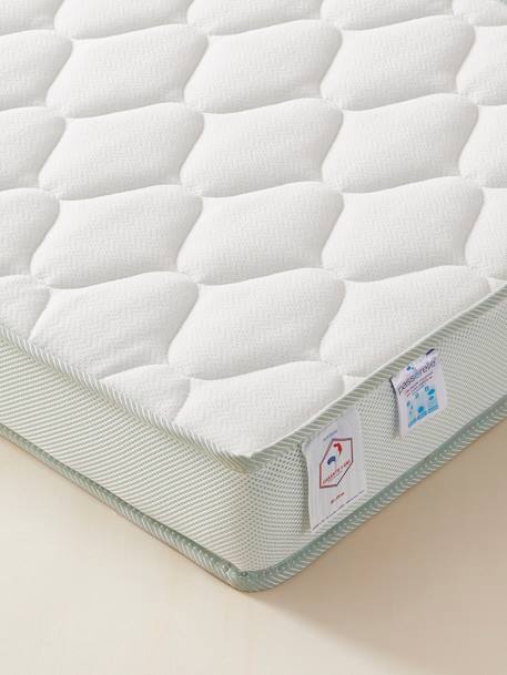 Matelas bébé mousse recyclée thermorégulateur traité Passerelle® blanc - vertbaudet enfant 